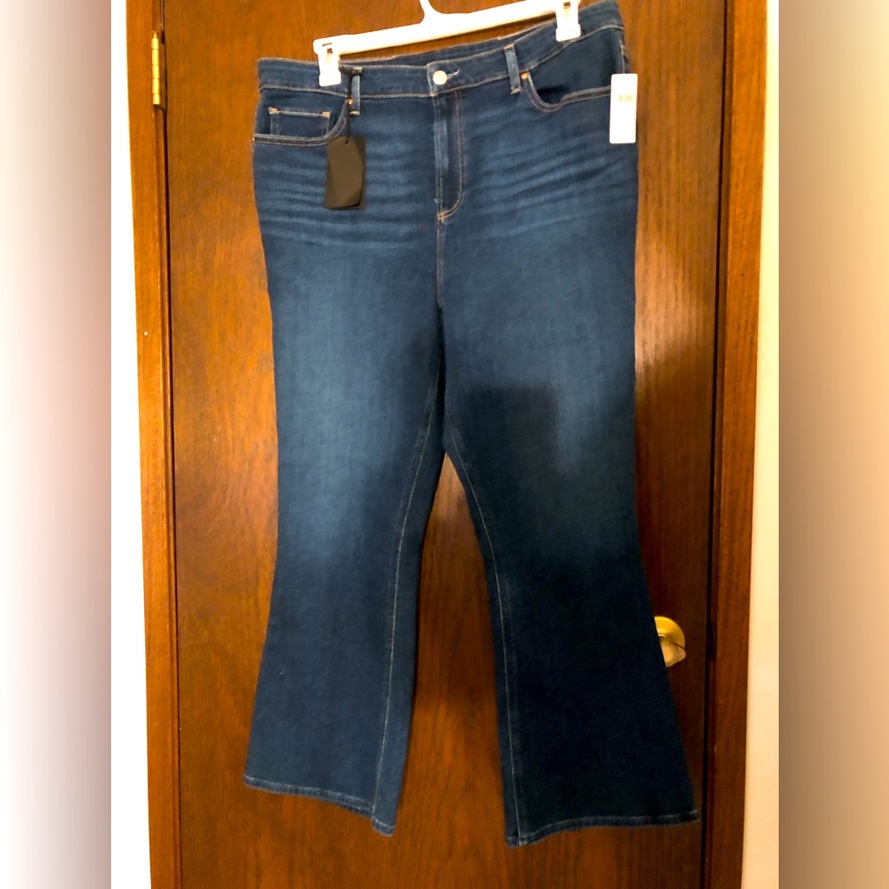Paige Claudine High Rise Ankle Flare Stretch Jeans Plus 18w 18 Anthropologie NWT